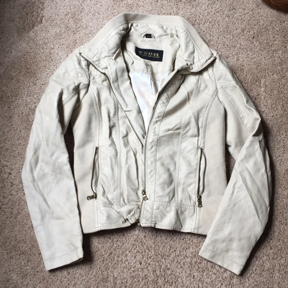 Womens guess leather jacket